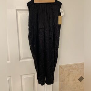Black Sequined and Silky Joggers